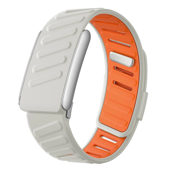 Beige and Orange — PulseBands Sport Band — Compatible with WHOOP 5.0